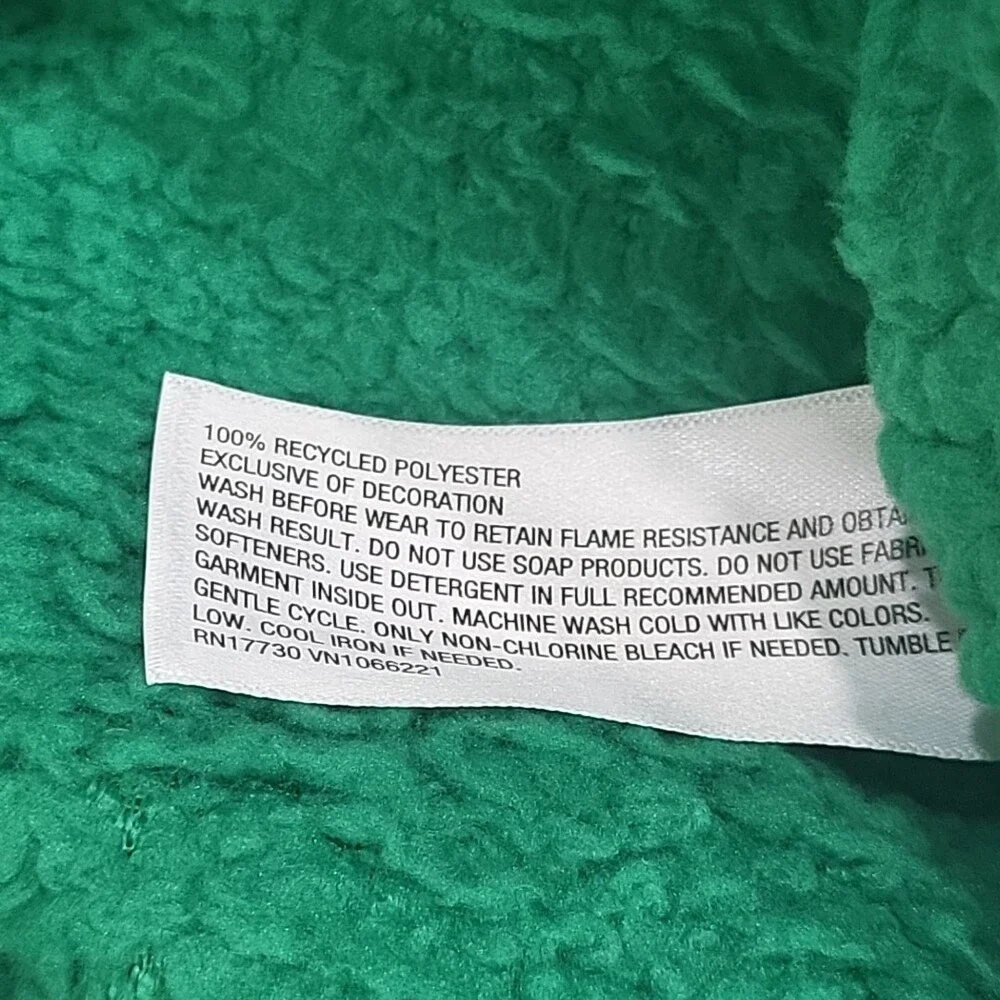 Kids Boys Girls Cozy Lounge Sherpa Sweatshirt Pullover Large Size 10/12 Green